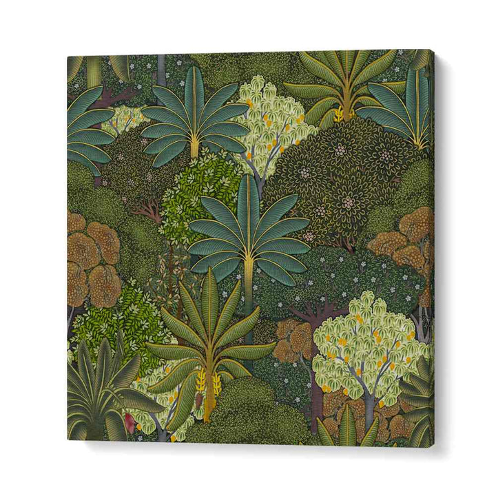 Stunning Forest Pichwai - Indian Miniature, Floral Flower Paintings showcasing vibrant botanical art for your space.