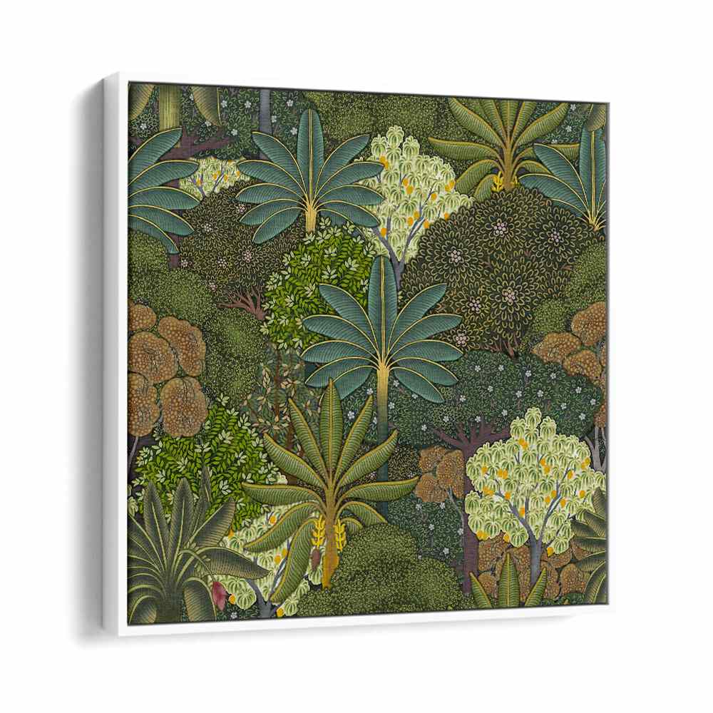 Exquisite Forest Pichwai - Indian Miniature, Floral Flower Paintings showcasing vibrant botanical artistry and heritage.