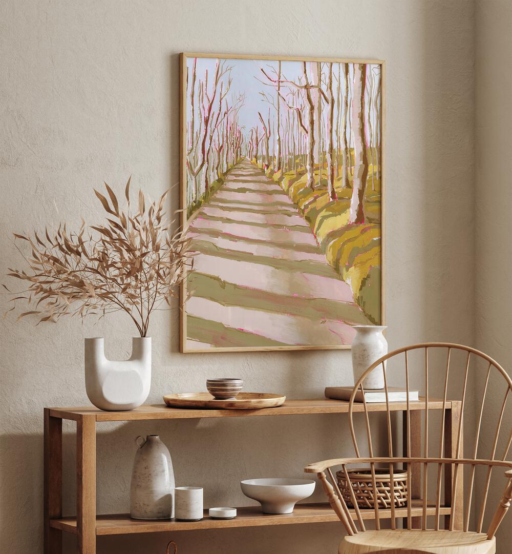 Transform your space with the serene artwork, FOREST PATH, inviting tranquility and nature indoors.