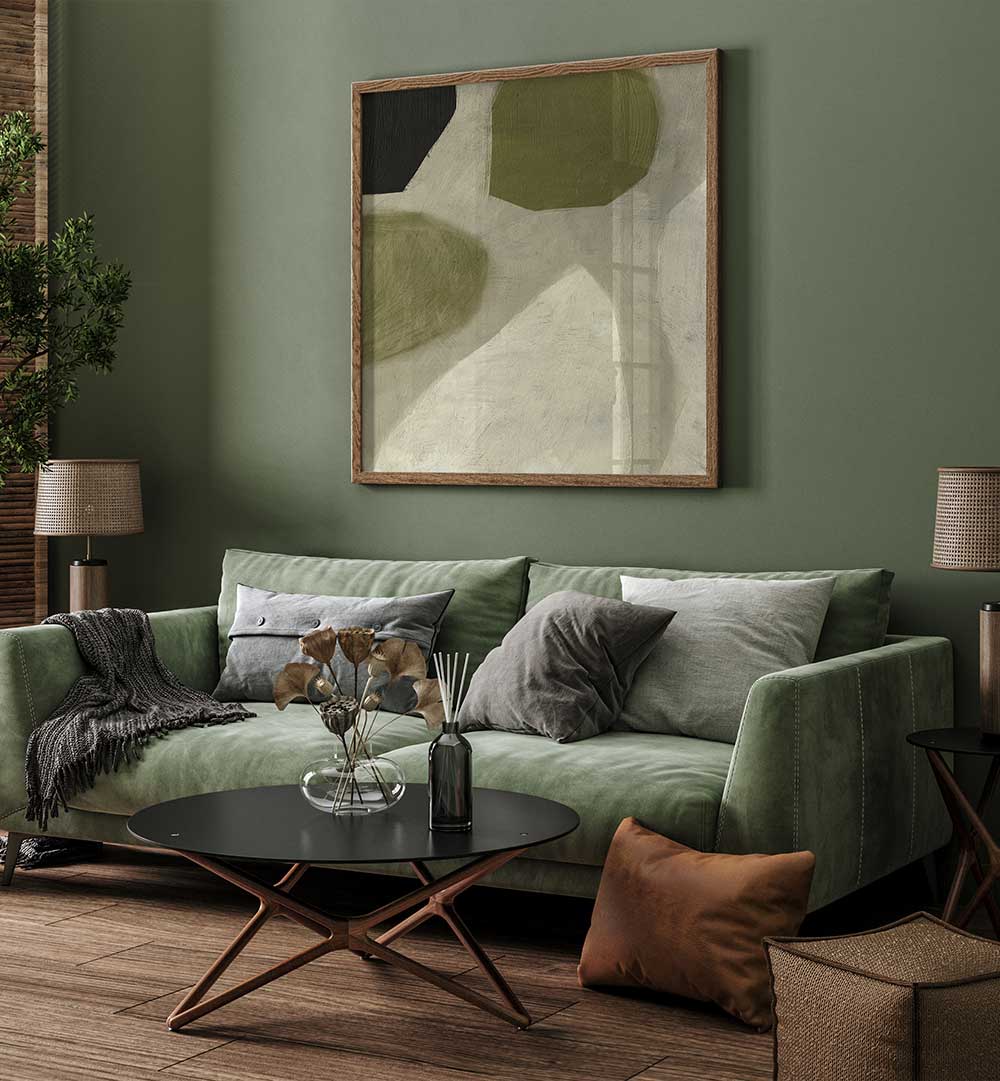 FORMS IN PALE , ABSTRACT PAINTINGS