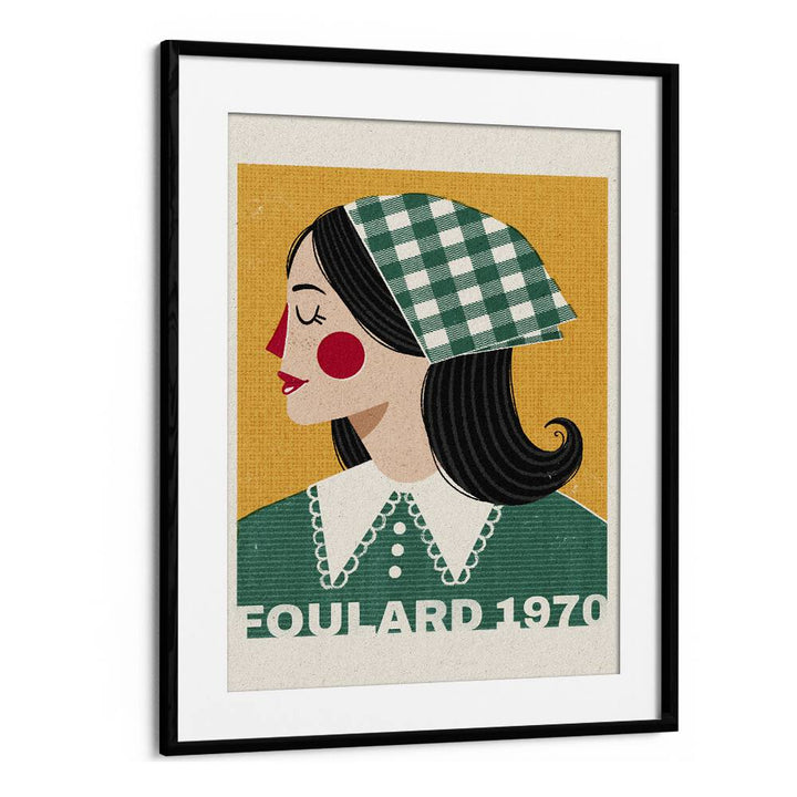 Elegant Foulard French fashion poster by Julia Leister, showcasing chic design and sophistication for any decor.
