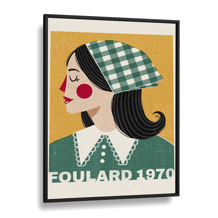 Stylish Foulard French fashion poster by Julia Leister, showcasing elegance and creativity in a chic frame.