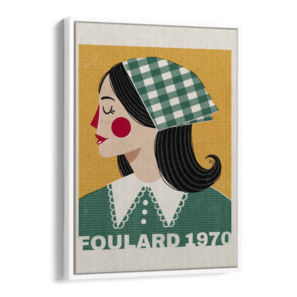 Stylish Foulard French fashion poster featuring a chic portrait, perfect for elegant home decor.