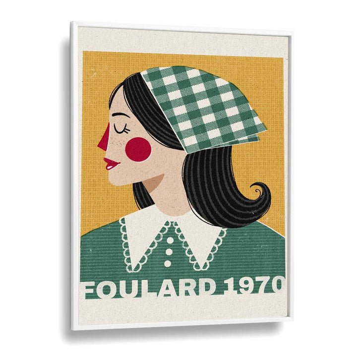 Foulard French fashion posters by Julia Leister showcase elegance and creativity in a stylish portrait design.