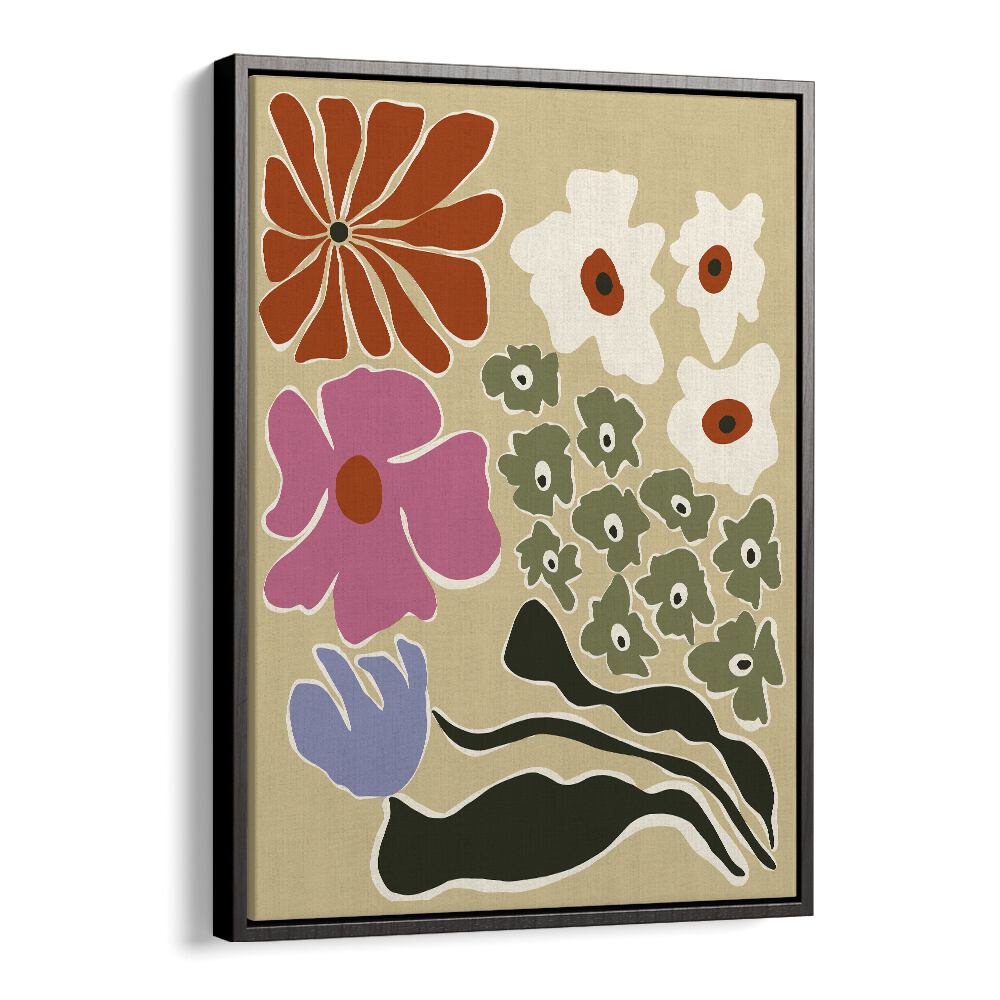 Fragile Botanic, Botanical Art Paintings Artwork in Black Floater Frame