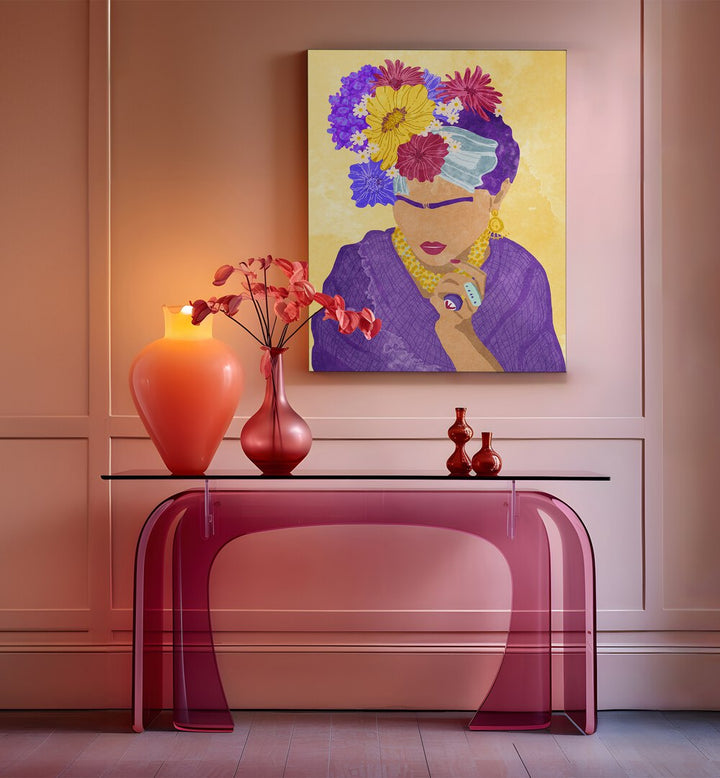 Vibrant FRIDA AND FLOWERS, FASHION POSTERS by Raissa Oltmanns, perfect for adding elegance to any space.