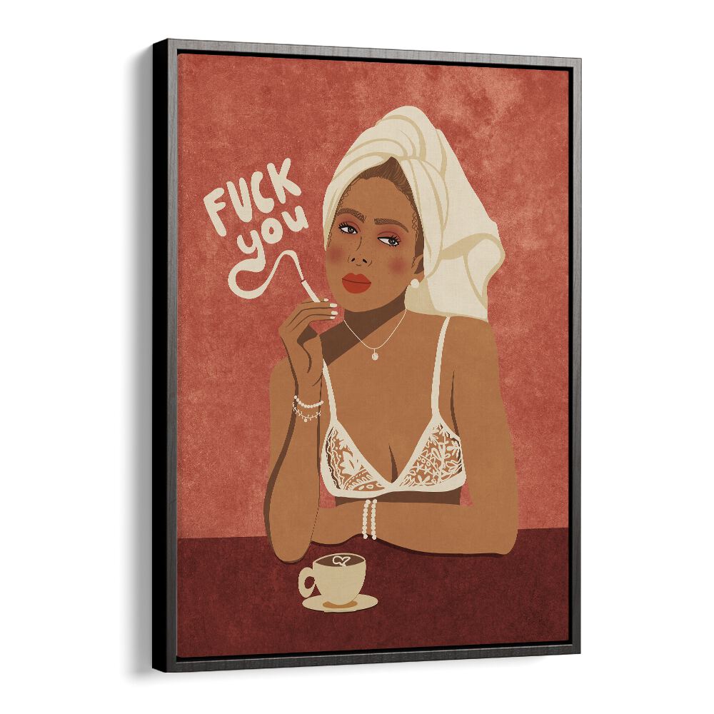 Bold "FUCK YOU" pop art poster by Raissa Oltmanns, perfect for edgy fashion decor. Add flair to your space!