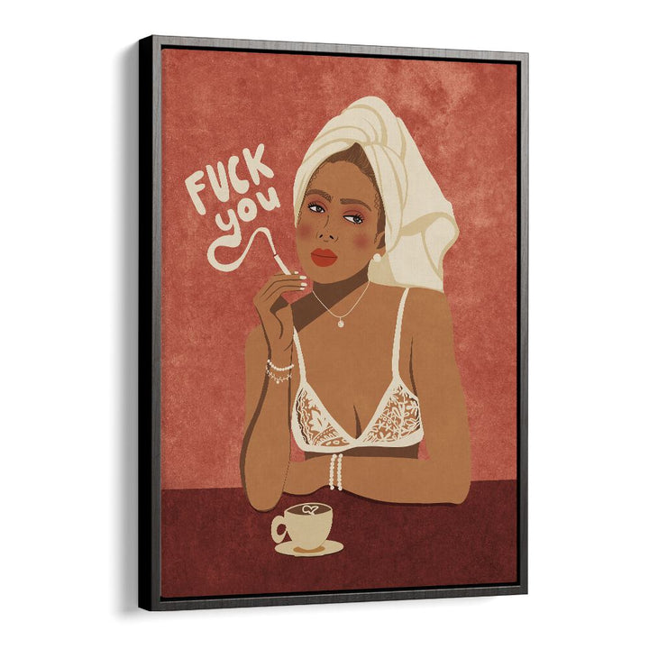 Bold "FUCK YOU" pop art poster by Raissa Oltmanns, perfect for edgy fashion decor. Add flair to your space!