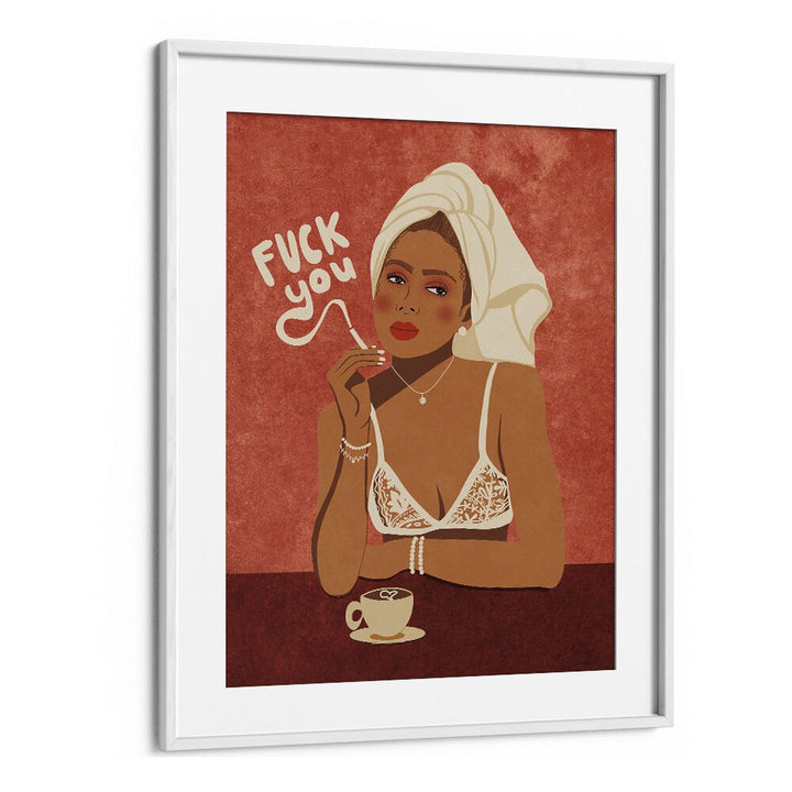 Bold "FUCK YOU, FASHION POSTERS" artwork by Raissa Oltmanns, featuring vibrant pop art style and striking expression.