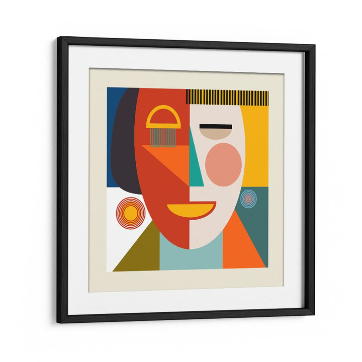 Bold and colorful Face Stripes Minimal Kopie, abstract paintings by Ana Rut Bre, enhancing modern spaces beautifully.