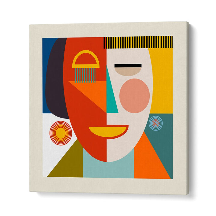Vibrant FACE STRIPES MINIMAL KOPIE, ABSTRACT PAINTINGS by Ana Rut Bre, perfect for modern wall decor.