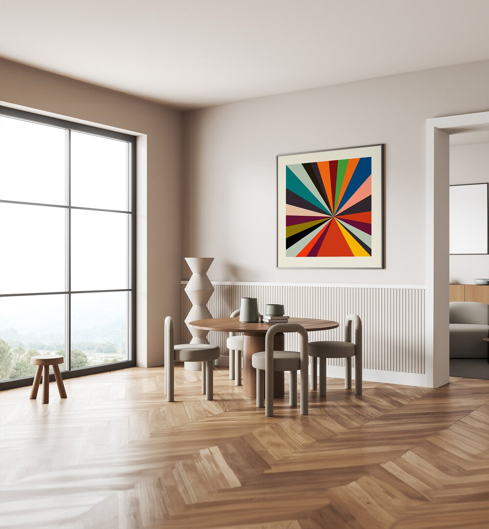 Elegant FACES STRIPES MINIMAL, ABSTRACT PAINTINGS enhance modern interiors with vibrant colors and sophisticated style.