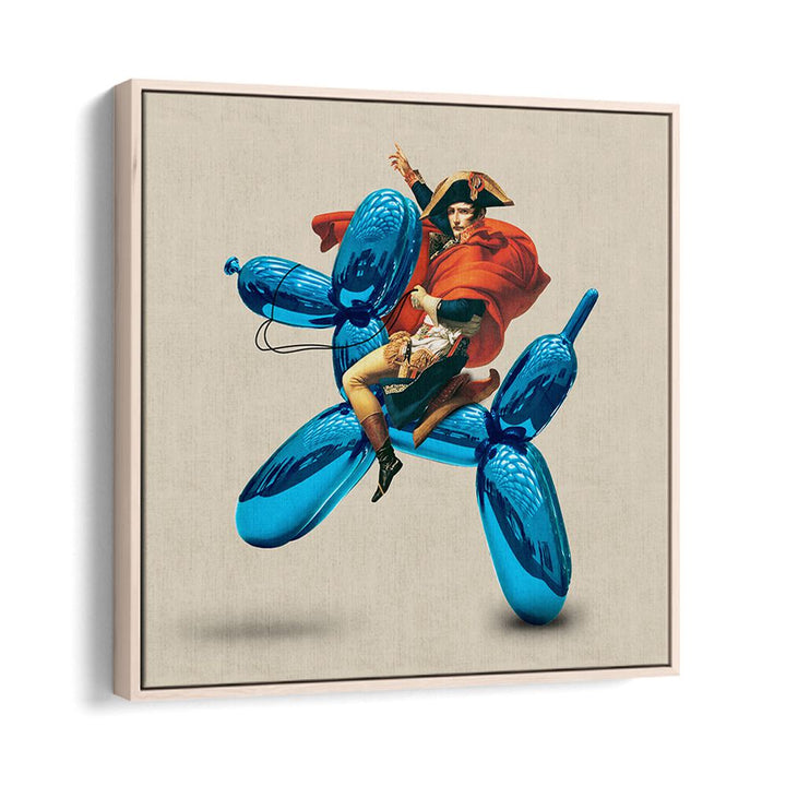 Transform your space with FAKE CONQUEROR, ALTERED ART PRINTS in an oak wood floater frame for a unique artistic statement.