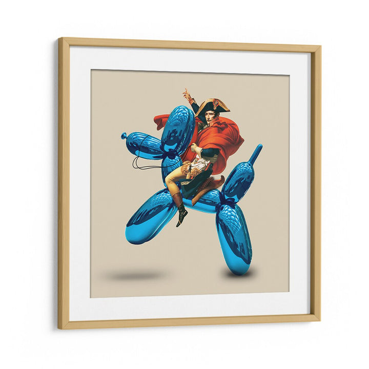 FAKE CONQUEROR, ALTERED ART PRINTS in a stylish oak frame, perfect for transforming your living space creatively.