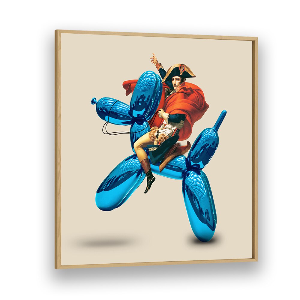 Transform your space with FAKE CONQUEROR, ALTERED ART PRINTS in an oak frame for a creative statement.