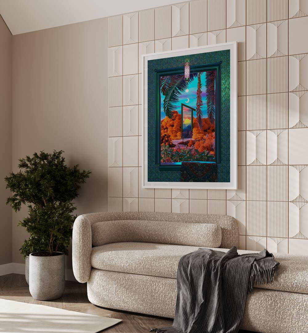 Transform your space with the FANTASY PORTAL SCENE, SURREAL ART PRINTS by Cosmo Zach, inviting imagination and wonder.