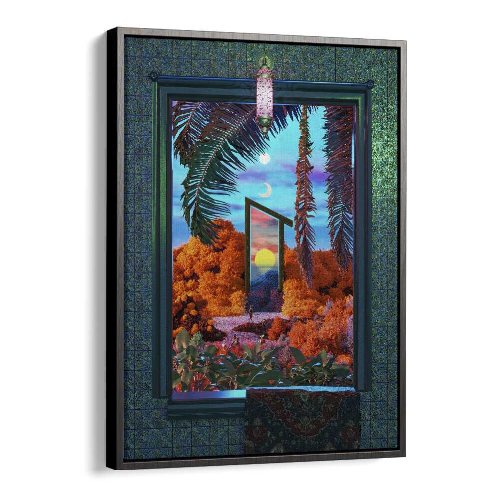 Captivating Fantasy Portal Scene, Surreal Art Prints by Cosmo Zach, inviting wonder into your space with vibrant colors.