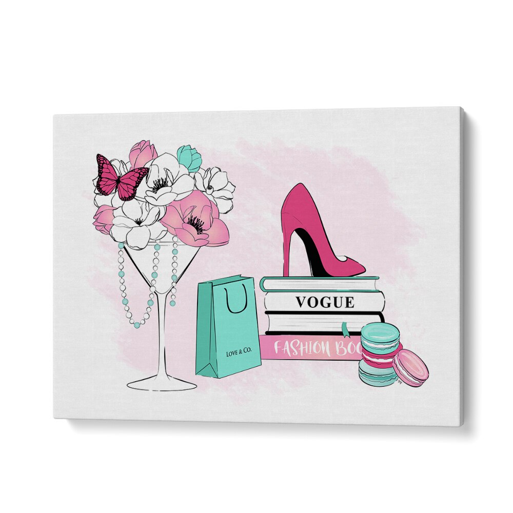 Colorful fashion scene featuring chic elements, perfect for stylish decor in FASHION POSTERS by Martina.