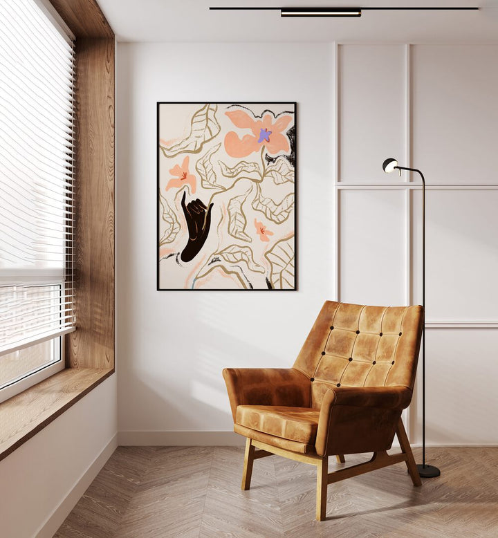 Stylish FLEUR, FLORAL FLOWER PAINTINGS by Arty Guava, perfect for transforming your space with modern elegance.