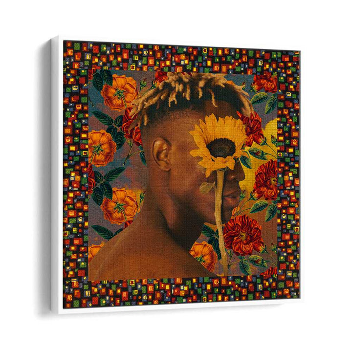 Surreal art print "FLOWER BOY II" by Cosmo Zach, featuring vibrant flowers and bold colors, perfect for any art lover.