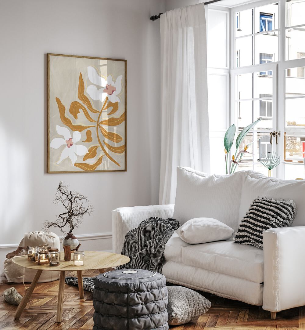 Brighten your home with FLOWER FLOWER, FLORAL FLOWER PAINTINGS by Arty Guava, showcasing elegant floral designs.