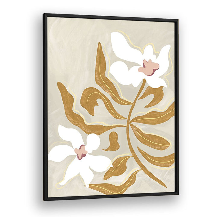 Elegant FLOWER FLOWER, FLORAL FLOWER PAINTINGS by Arty Guava in a sleek black frame, perfect for transforming your space.