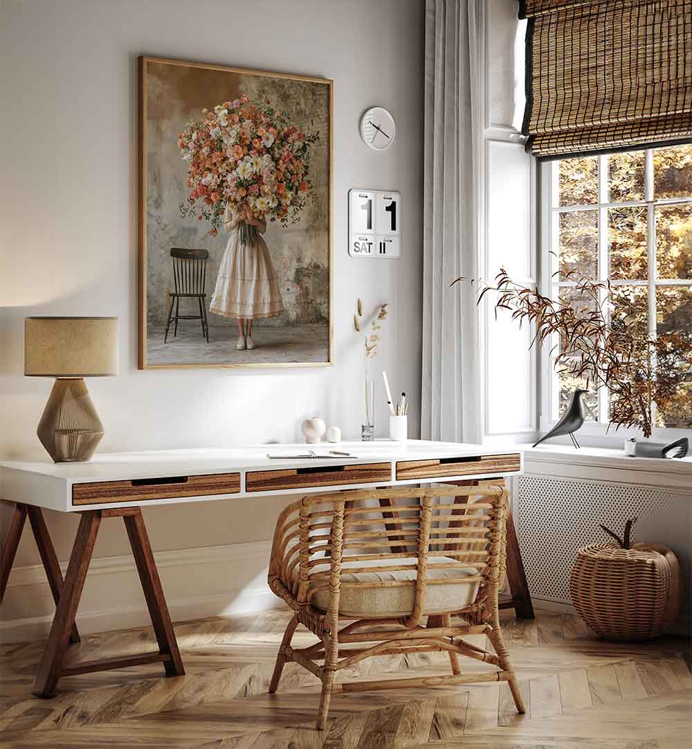 FLOWER HARVEST , FLORAL FLOWER PAINTINGS