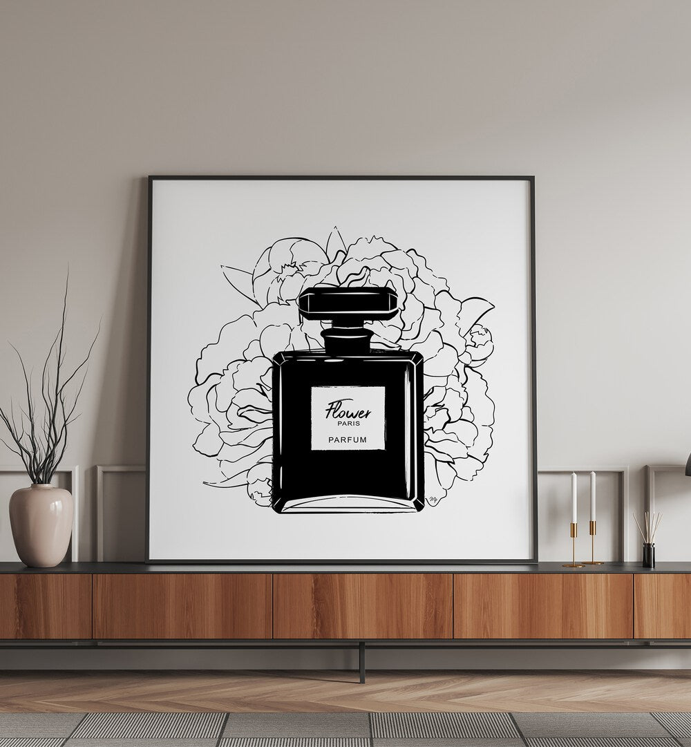 Elegant artwork featuring FLOWER PERFUME, FASHION POSTERS by Martina, capturing the essence of sophistication and allure.
