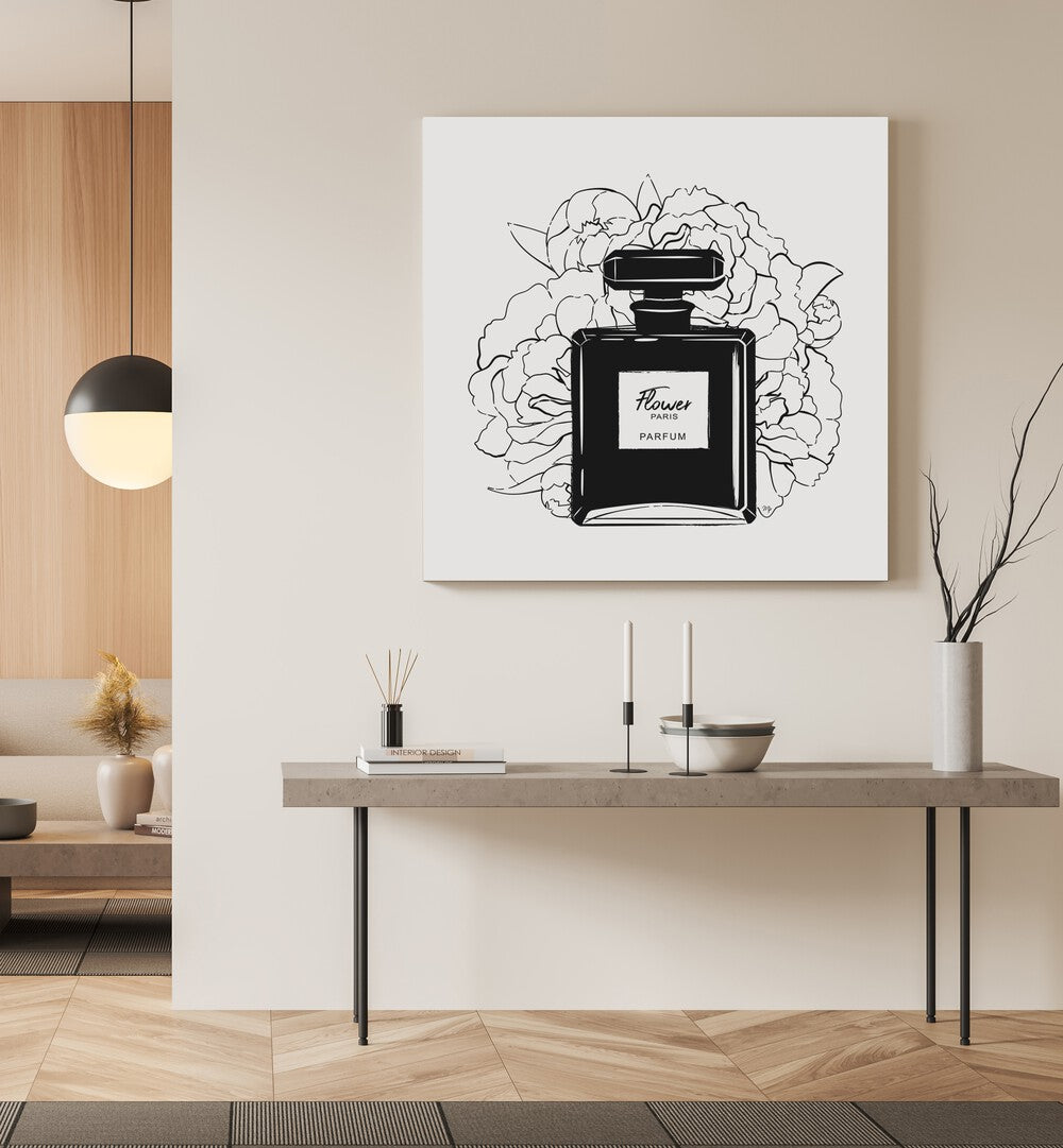 Elegant FLOWER PERFUME art by Martina, perfect for fashion posters and enhancing any stylish decor.