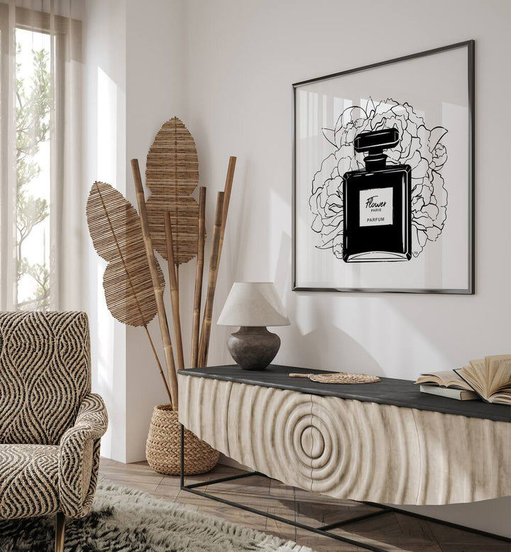 Stylish display of FLOWER PERFUME , FASHION POSTERS by Martina, showcasing elegance and sophistication in decor.