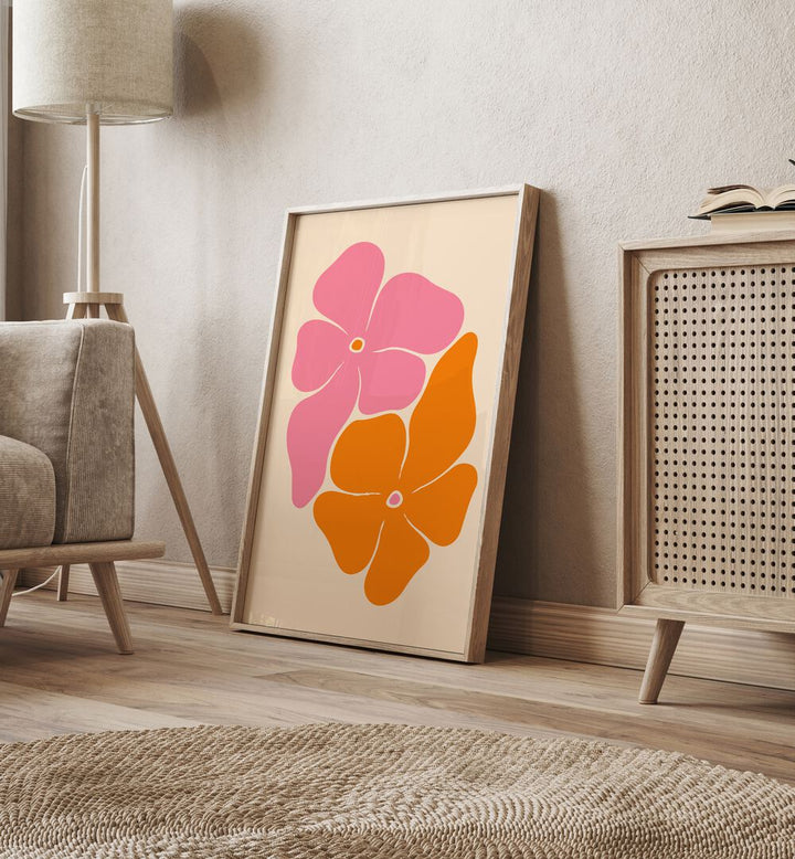 Brighten your decor with PASTEL FLOWER PATTERNS, SET OF 2 PAINTINGS, featuring vibrant floral designs for any space.