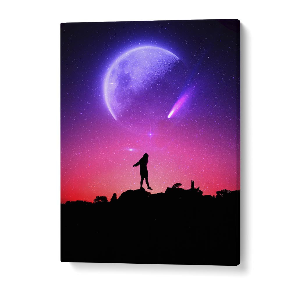 Explore the enchanting FLUORESCE, SURREAL ART PRINTS by Ritvik Takkar, featuring cosmic colors and captivating designs.