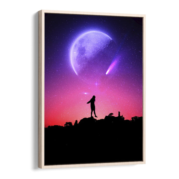 Elevate your decor with FLUORESCE, SURREAL ART PRINTS by Ritvik Takkar, featuring a mesmerizing cosmic scene.