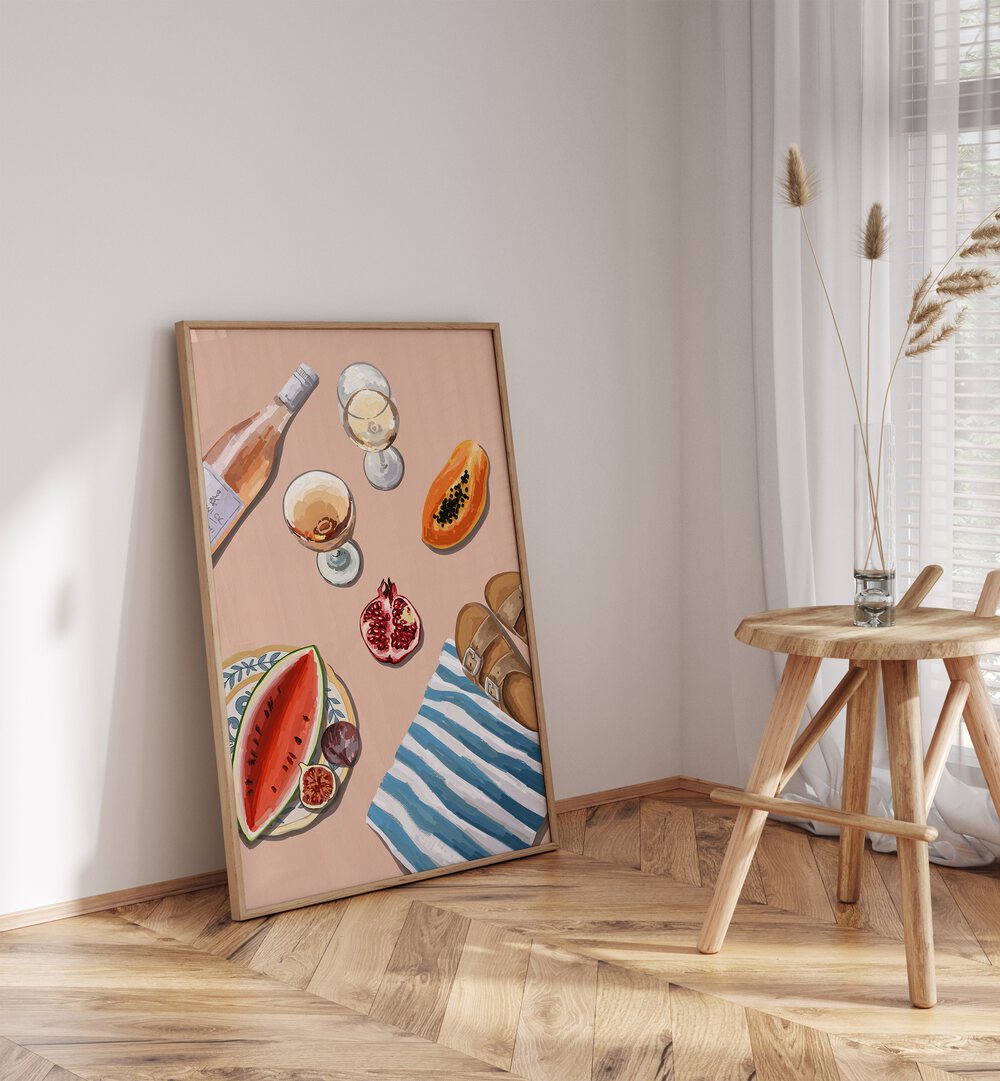 Stylish FOOD NATION GALLERY WALL decor featuring vibrant fruits, perfect for cozy gallery walls in any living space.