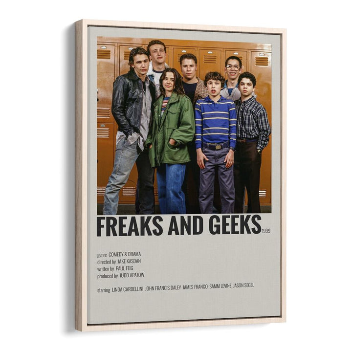 Freaks And Greaks Movie Posters in Oak Wood Floater Frame