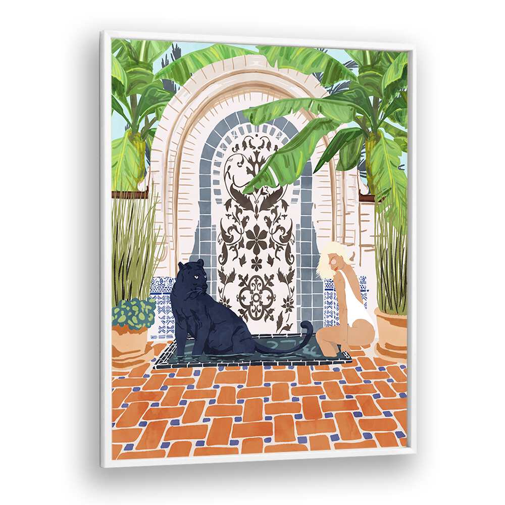 Explore FRIENAISSANCE, PORTRAITS showcasing vibrant women illustrations by Uma Gokhale in a stylish white frame.