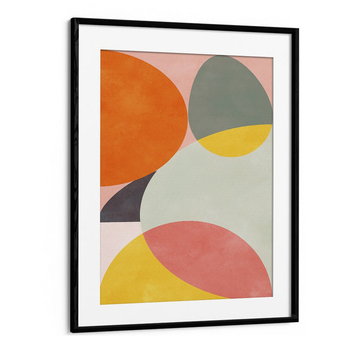 Vibrant circles create a modern elegance in FRIENDLY COLORS I, ABSTRACT PAINTINGS by Ana Rut Bre. Perfect for any space.