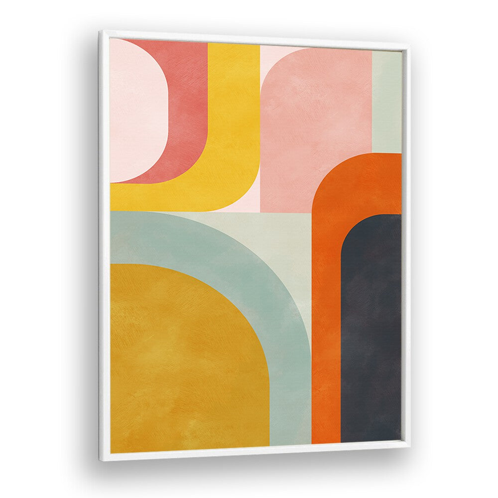 Vibrant shapes in FRIENDLY COLORS II, ABSTRACT PAINTINGS by Ana Rut Bre, enhancing your space with modern elegance.