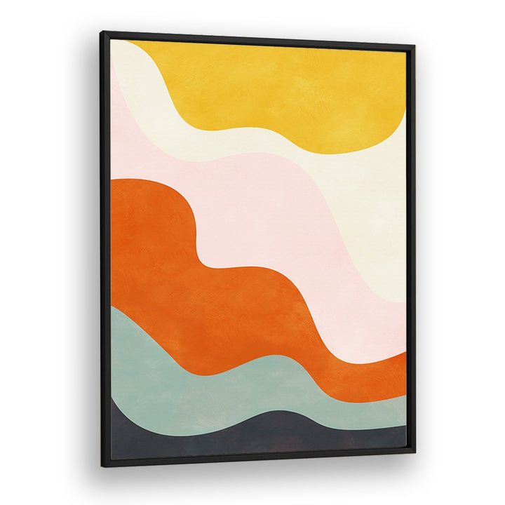 Bright and colorful waves in FRIENDLY COLORS III, ABSTRACT PAINTINGS by Ana Rut Bre, perfect for enhancing any space.
