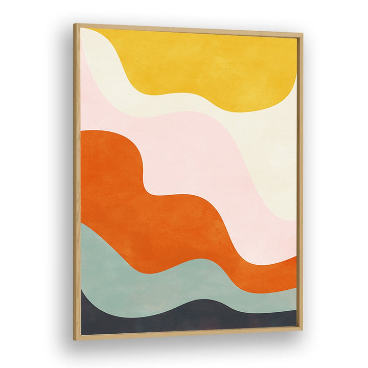 Bright and colorful waves in FRIENDLY COLORS III, ABSTRACT PAINTINGS by Ana Rut Bre, framed for your art collection.