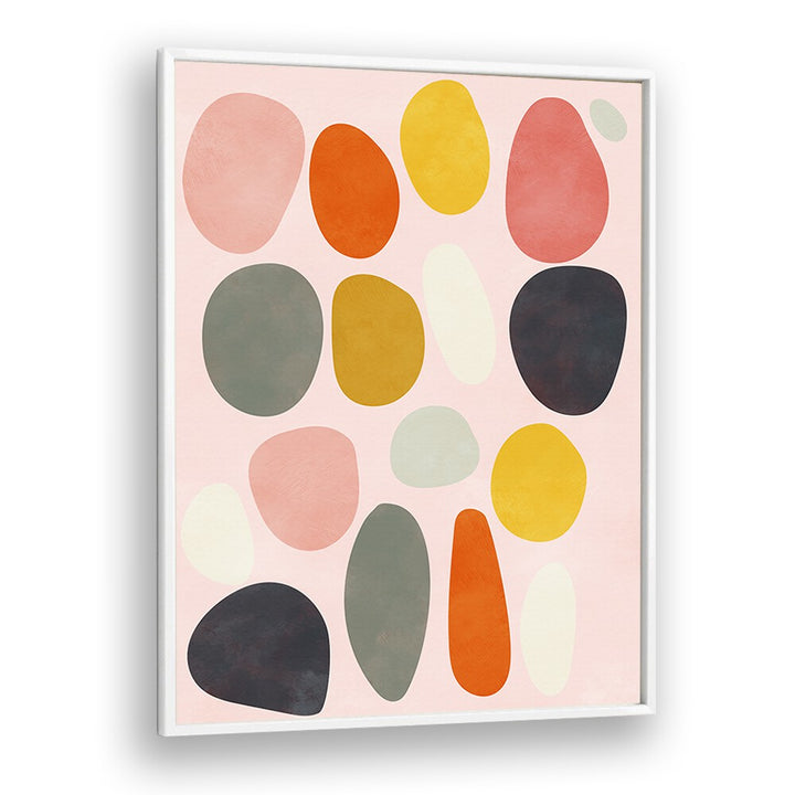 Discover vibrant shapes in FRIENDLY COLORS IV, ABSTRACT PAINTINGS by Ana Rut Bre, perfect for any modern decor.