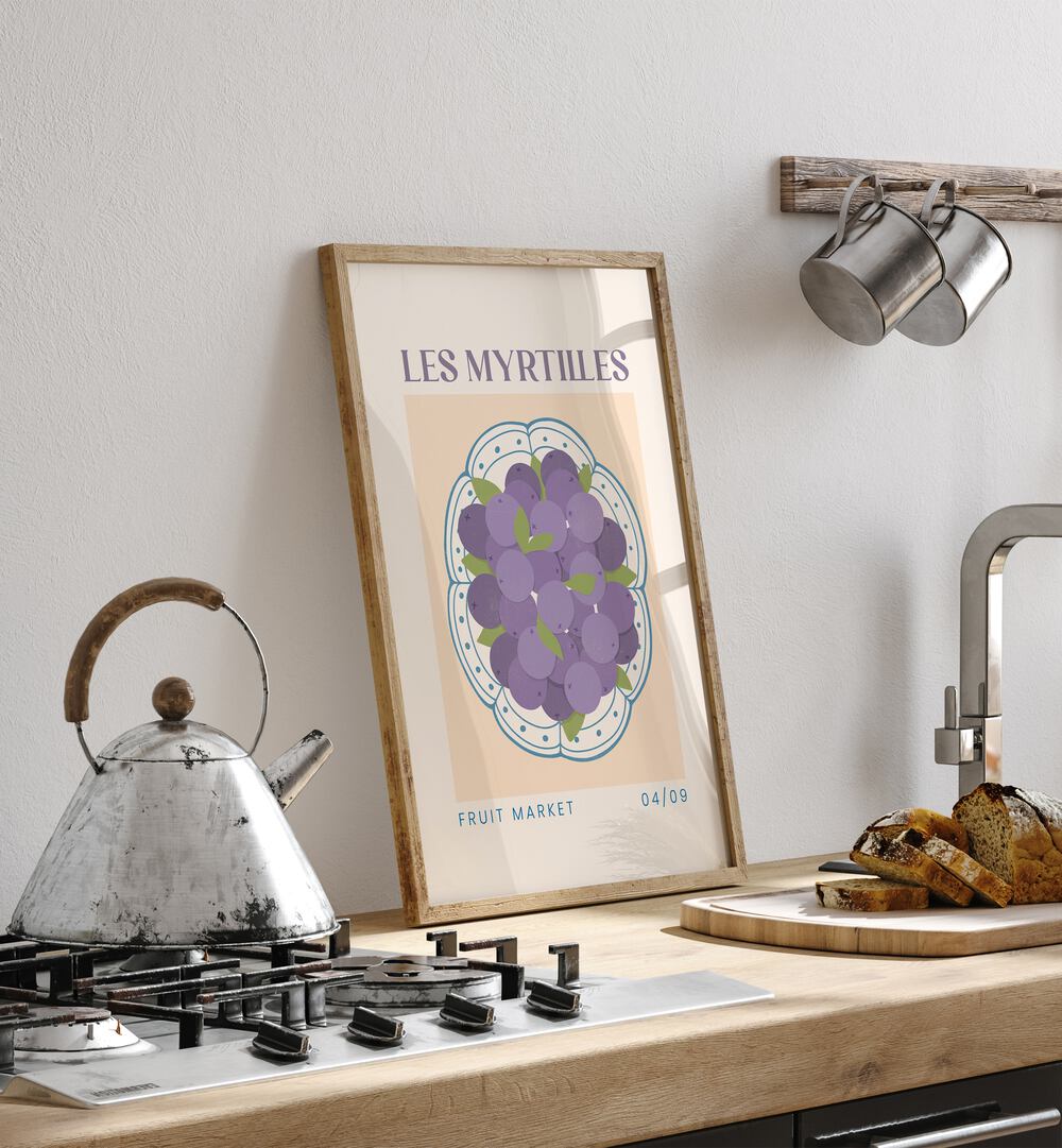 Stylish FRUCTUS GALLERY WALL featuring vibrant fruit art prints, perfect for enhancing gallery walls in any room.