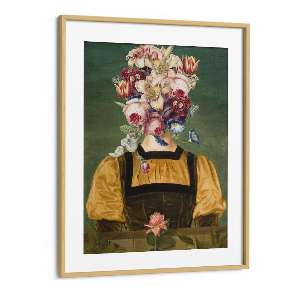 Stunning "FULL OF BLOOM, ALTERED ART PRINTS" in a chic oak frame, perfect for transforming your space with elegance.