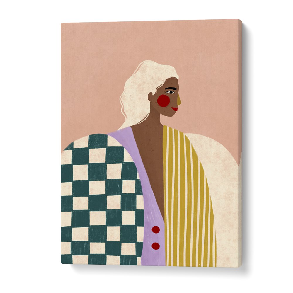 Funky Blouse by Bea Muller features vibrant women portraits and figurative illustrations for a bold artistic statement.