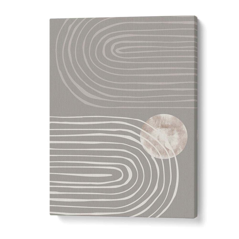 ARCH DARK I, BOHO ART PAINTINGS features abstract earthy tones and patterns, perfect for a serene living space.