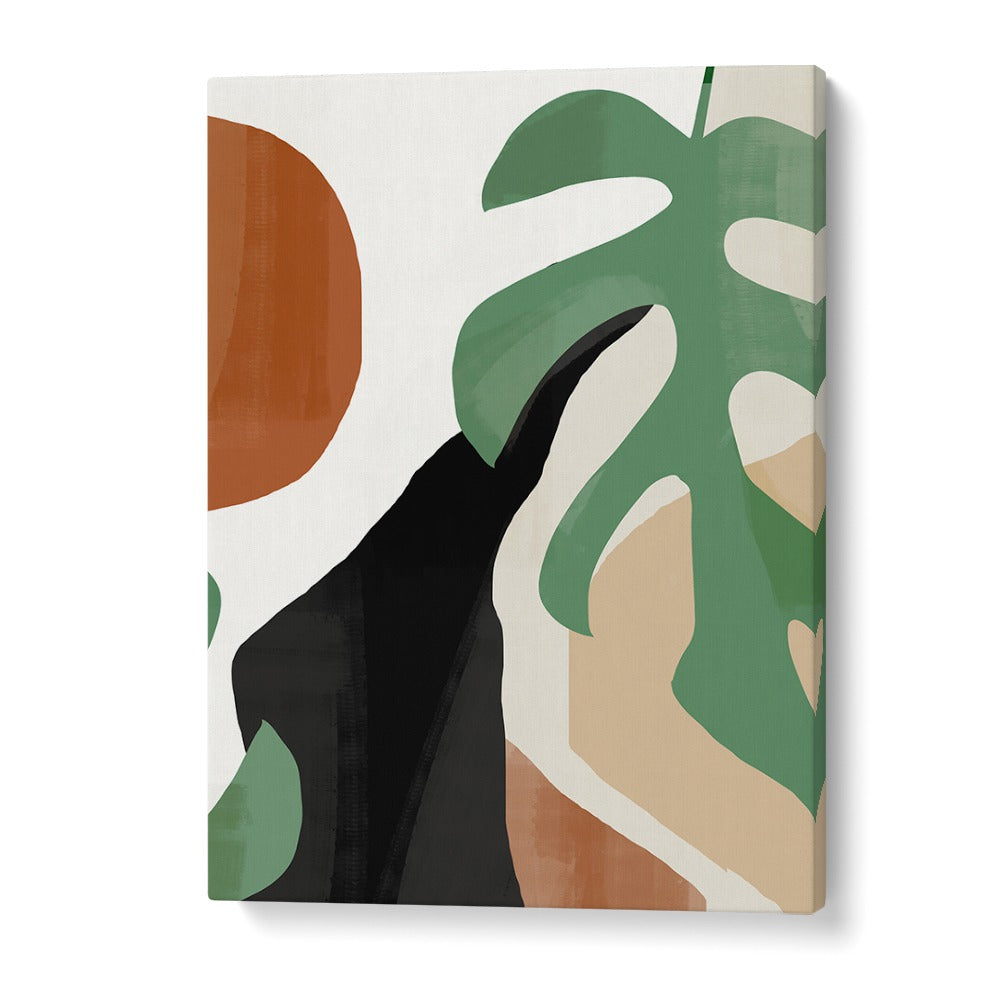 Abstract Tropical Leaves, Boho Art Paintings featuring earthy tones, perfect for elevating your home decor.