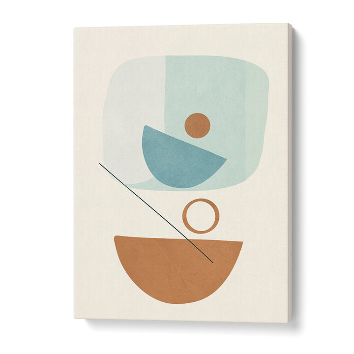 AZZURRO SHAPES IV , BOHO ART PAINTINGS