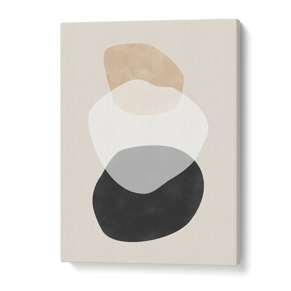BEIGE BOHO SHAPES , BOHO ART PAINTINGS
