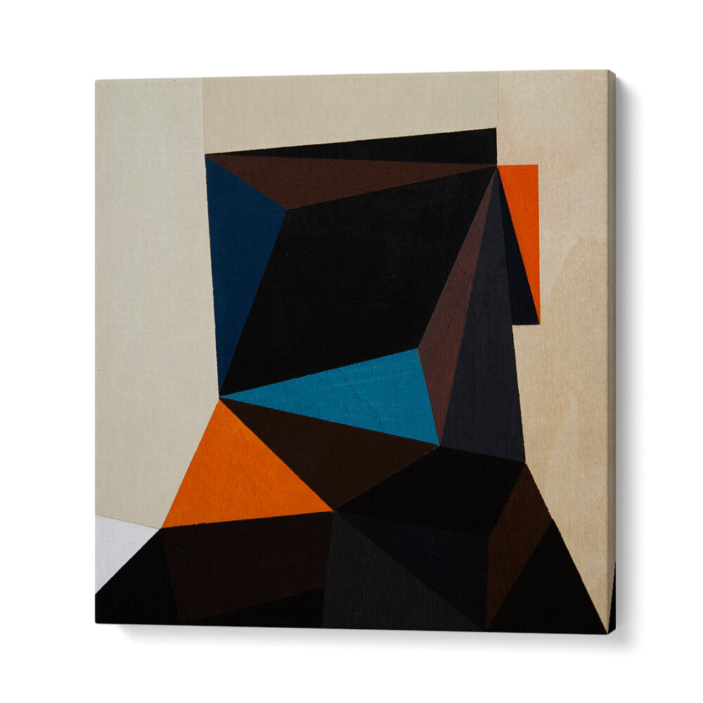 BLACK HEAD II , GEOMETRIC ART PRINTS
