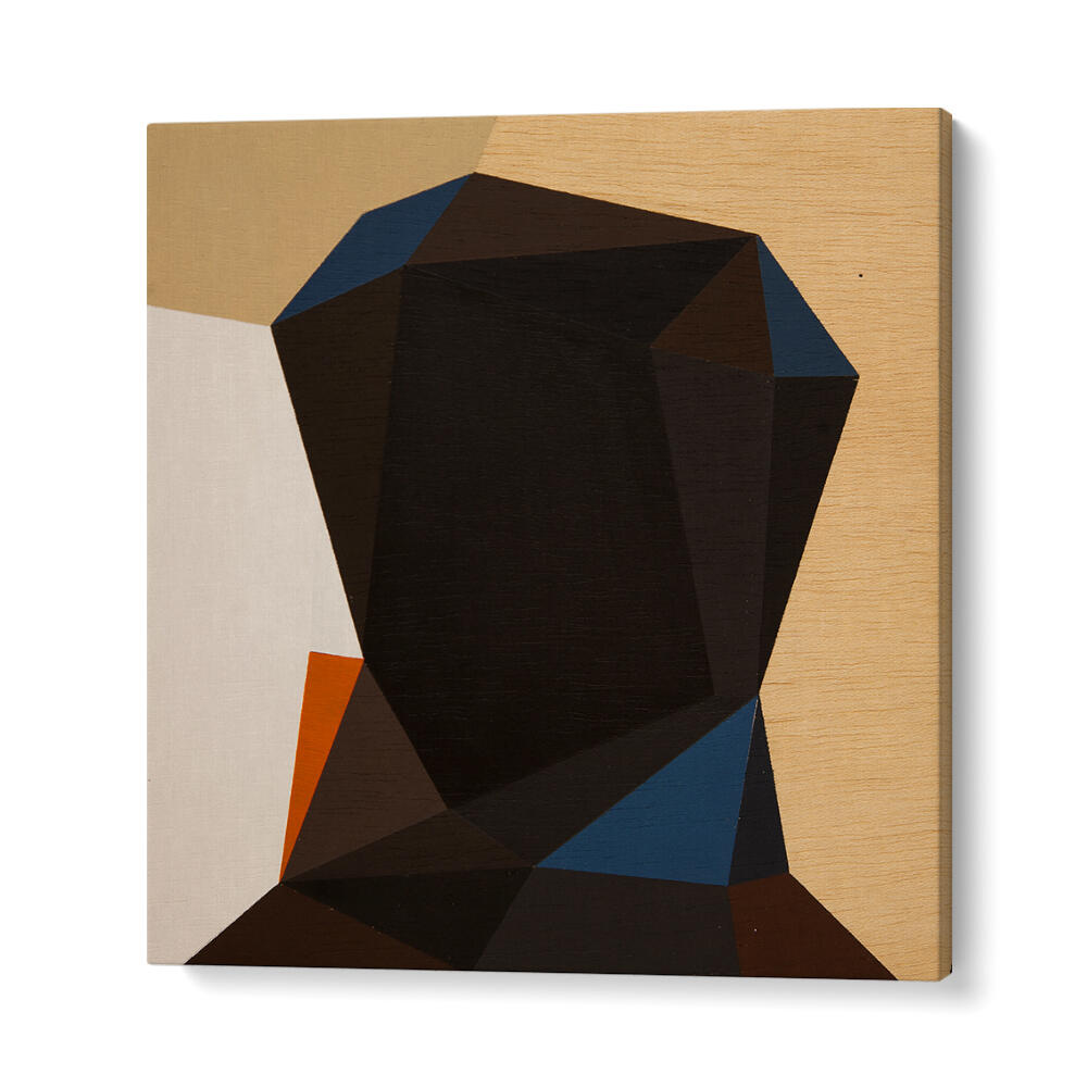 BLACK HEAD I , GEOMETRIC ART PRINTS